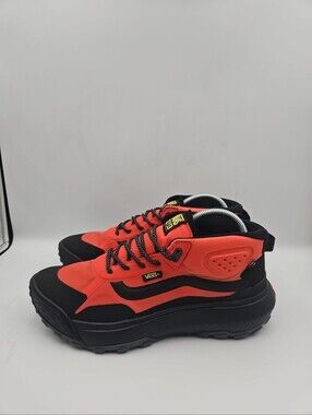 Vans Orange and Black High-Top Sneakers